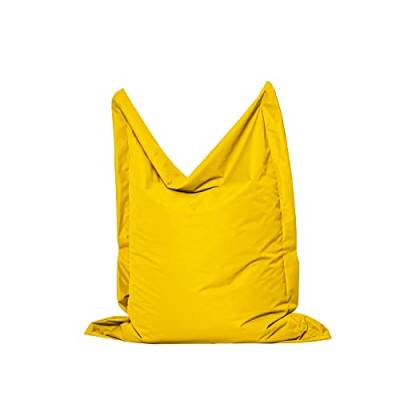 MB MILLINDABAG Rechteckig Sitzsack für Kinder Jugendliche und Erwachsene Beanbag Sitzen & Liegen Indoor & Outdoor Gaminggeignet & bereits gefüllt Sitzkissen (Gelb, M - 100 X 145 cm) von MB MILLINDABAG