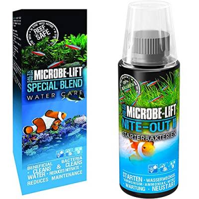MICROBE-LIFT Special Blend – hochaktive Bakterien, für naturnahes Aquarium & Nite-Out II – Bakterienstarter für Süß- und Meerwasser Aquarium, für schnellen Fischbesatz, 118ml von MICROBE-LIFT