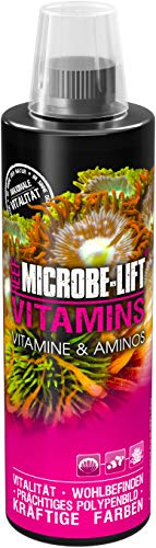 MICROBE-LIFT Vitamins - 473 ml - Multivitamin-Zusatz inkl. Aminosäuren für Fische & Korallen, fördert Gesundheit und Wohlbefinden im Meerwasser-Aquarium. von MICROBE-LIFT