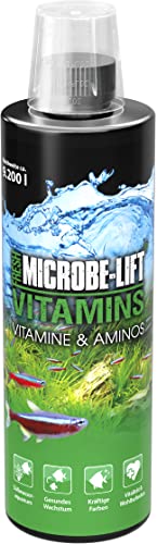 MICROBE-LIFT Vitamins - 473 ml - Multivitamin-Zusatz inkl. Aminosäuren für Fische & Korallen, fördert Gesundheit und Wohlbefinden im Süßwasser-Aquarium. von MICROBE-LIFT