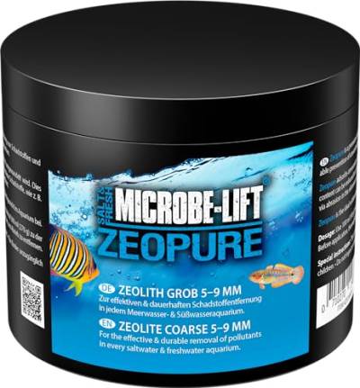 MICROBE-LIFT® - Zeopure | Zeolith Granulat für jedes Meerwasser und Süßwasser Aquarium | Körnung: 5-9 mm | Inkl. Filterbeutel | Reduziert Ammonium, Nitrat & Phosphat | Inhalt: 500 g von MICROBE-LIFT
