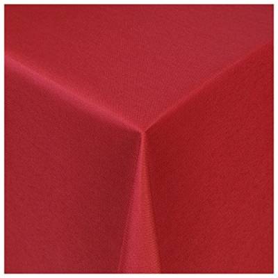 Tischdecke Damast Maßanfertigung im Uni-Design in Rot eckig 110x190 cm, weitere Farben und Größen wählbar von MODERNO