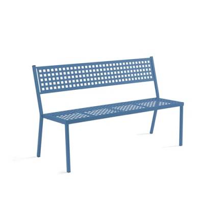 Mondo Viro Gartenbank aus Metall "Alice" Stapelsofa 141 x 56 85 h (hellblau) von MONDO VIRO un mondo a casa tua