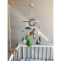 Fuchs Baby Mobile, Natur Mobile Für Kinderbett, Wald Baby, Junge, Holz Kinderzimmer, Neutral von MagicNeedleShopp