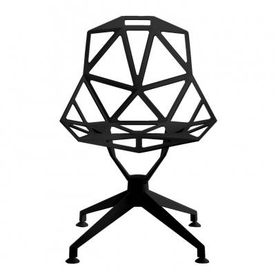 Magis - Chair One 4Star Drehstuhl Vierfußgestell - schwarz/BxHxT 51x84x51cm/Titan und Polyester fluoriert lackiert/Gestell und Sitz aus Aluminium-Druc von Magis