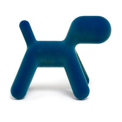 Magis - Puppy Hund S Samt - blau/LxBxH 45x27x37cm von Magis