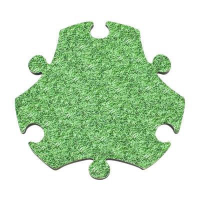 Magis - Puzzle Carpet Teppich Set - Gras/Polyethylen/H 2cm / Ø 36cm/7 Stück von Magis