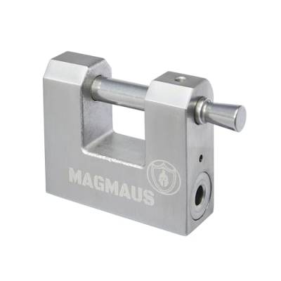 Magmaus® RTL/60 Robustes, wetterfestes Vorhängeschlöss für den Außenbereich mit 3 Schlüsseln – Ideal für Container, Schuppen, Ketten, Tore, Garagen von Magmaus