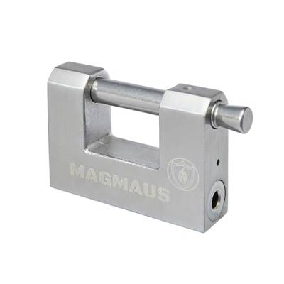 Magmaus® RTL/80 Robustes, wetterfestes Vorhängeschlöss für den Außenbereich mit 3 Schlüsseln – Ideal für Container, Schuppen, Ketten, Tore, Garagen von Magmaus