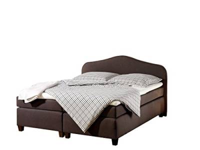 Maintal Boxspringbett Nevada, 180 x 200 cm, Stoff, Bonellfederkern Matratze H2, Braun von Maintal Betten