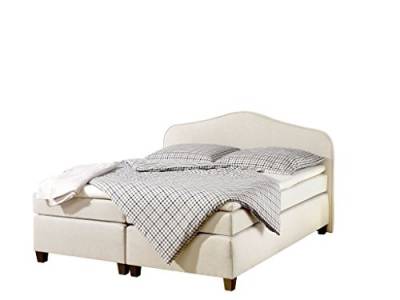 Maintal Boxspringbett Nevada, 180 x 200 cm, Stoff, 7-Zonen-Kaltschaum Matratze H2, Creme von Maintal Betten