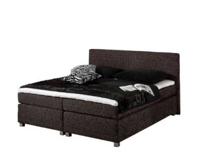 Maintal Boxspringbett Howard, 140 x 200 cm, Strukturstoff, 7-Zonen-Kaltschaum Matratze H2, braun von Maintal Betten