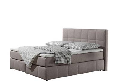 Maintal Boxspringbett Casano, 160 x 200 cm, Strukturstoff, 7-Zonen-Tonnentaschenfederkern Matratze h3, beige von Maintal Betten