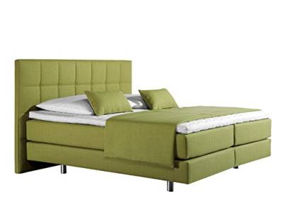 Maintal Boxspringbett Neon, 140 x 200 cm, Strukturstoff, 7-Zonen-Kaltschaum Matratze h2, lemon von Maintal Betten