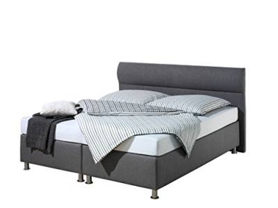 Maintal Boxspringbett Filipo, 140 x 200 cm, Stoff, Bonellfederkern Matratze h2, Anthrazit von Maintal Betten