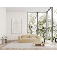Sofa 3-Sitzer - Strukturstoff - Beige - POGNI von Maison Céphy von Maison Céphy
