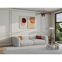 Sofa 3-Sitzer - melierter Stoff - Grau - LELIO von Maison Céphy von Maison Céphy
