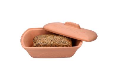 MamboCat Brotkasten Terra Brottopf Brotkasten mit Deckel Brötchen Aufbewahrungsbox Ton, Ton von MamboCat