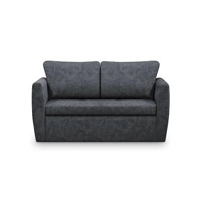 Mars Meble Schlafsofa Kamel Zweisitzer mit Schlaffunktion Liegefläche 188x122 cm Velour Relaxsofa mit Bettkasten, Farbe: Dunkelgrau, Terra 96 von Mars Meble