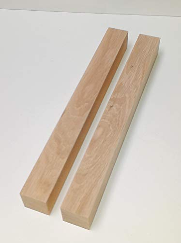 2 Stück Tischfüße Kanthölzer 48x48mm stark Eiche massiv. Kantholz Leisten drechseln bastel Holz. Sondermaße. (48x48x700mm lang.) von Martin Weddeling