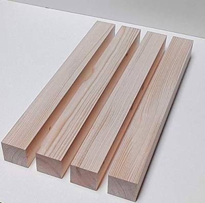4 Kanthölzer Tischfüße 60x60mm stark. Bastellholz Drechselholz Fichte/Tanne massiv. Sondermaße. (60x60x700mm lang.) von Martin Weddeling