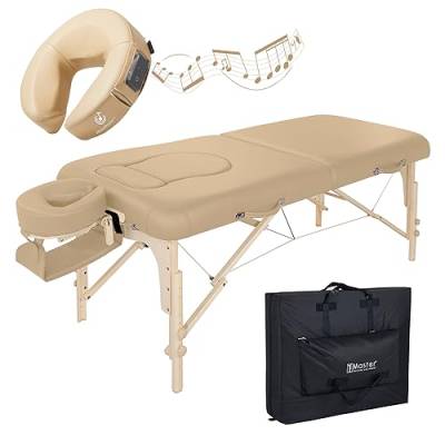 Master Massage Mobile Schwangerschaftsliege Behandlungsliege Massageliege Brustausschnitt Bauchausschnitt mit Polsterabdeckung, beige, 71cm von Master Massage