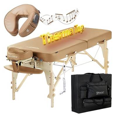 Master Massage Therma Top Beheizbare Klappbar Mobile Massagebank Massageliege Behandlungsliege aus Holz, Otter, 71cm von Master Massage