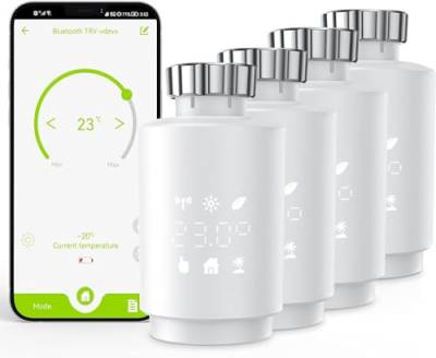 Maxcio Smart Heizkörperthermostat, WLAN Heizung Thermostat für Smart Home, WiFi Gateway erforderlich, Kompatibel mit Alexa & Google Assistant von Maxcio