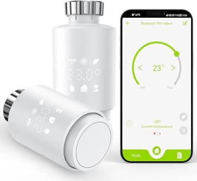Maxcio WLAN Heizkörperthermostat, Heizung Thermostat für Smart Home, WiFi Gateway erforderlich, Kompatibel mit Alexa & Google Assistant von Maxcio