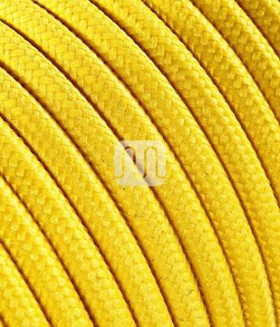 merlotti 20306 Micro elektrische Kabel H03VV 2 x 0,75 rund, gelb, 3 m von Merlotti