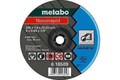 Metabo Novorapid 230 x 1,9 x 22,23 mmStahlTrennscheibeForm 42 von Metabo