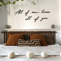 All Of Me Loves All You - Metallwand, Einweihungsgeschenk, Schlafzimmer-Wanddekoration, Schlafzimmer-Wandkunst, Geschenke Für Sie, Paare von MetalWallLetter