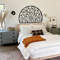 Lotus, Metall-Mandala-Wandkunst Zur Ergänzung Ihrer Innenräume, Metall-Blumendekor, Kopfteil, Über Dem Bett-Dekor, Metallblumen, Mandala-Kunst von MetalWallLetter