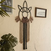 Yamka Metall Makramee Wandbehang, Boho Garn Wanddekor, Geschenke, Wandbild, Gewebter Stil, Fibre Art von MetalWallLetter