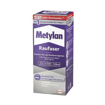 Metylan Raufaser, starker Tapetenkleister für Raufasertapete mit hoher Anfangsklebkraft, langlebiger & korrigierbarer Kleister mit Methylcellulose, 1x180g von Metylan