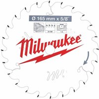 Kreissägeblatt Milwaukee Holz - ø 165 x 15.87 x 1.6 x 24 Zähne - 4932471311 von Milwaukee