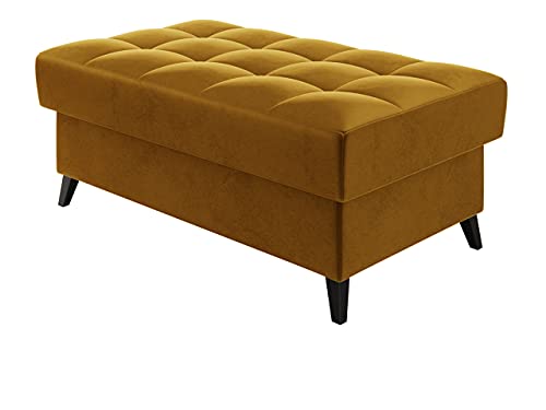 Mirjan24 Moderner Polsterhocker Kaspro, Sofahocker, Sitzhocker, Sitzbank Hocker Fußbank Pouf Farbauswahl (Fresh 37) von Mirjan24