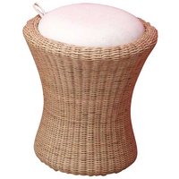 Rattan Hocker mit Stauraum Sitzkissen von Möbel4Life