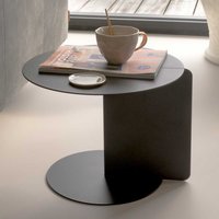 Runder Beistelltisch Sofa in Schwarz Metallplatte von Möbel4Life