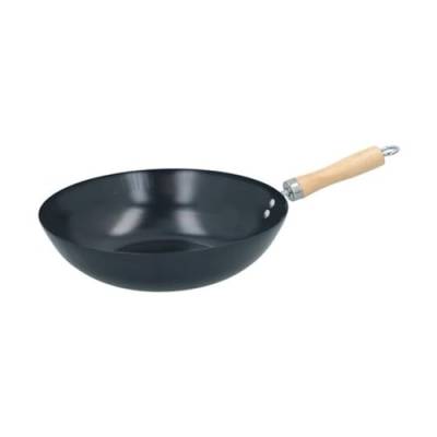 Wok Pfanne 30cm Wokpfanne Antihaft beschichteter traditioneller Wok für Induktion, Elektro, Gas, Halogen, alle Herdarten von Mojawo