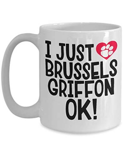 NA Brüssel Griffon Tasse Ich Liebe Brüssel Griffon OK Brüssel Griffon Hundebesitzer Liebhaber Geschenk Lustiges Sprichwort Kaffee Tasse von N\A