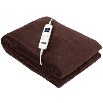 NOVEEN Electric Blanket EB655 Brown SUPER Soft 180X130CM von N'OVEEN