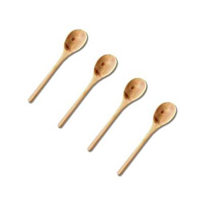 NATUREHOME Espressolöffel 4er Set Premium Holzbesteck aus Olivenholz – natürlich, bio, umweltfreundlich von NATUREHOME