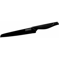 Nirosta - Brotmesser wave, gezahntes Küchenmesser aus Edelstahl, Soft-Touch Griff, Wellenschliff-Klinge mit schwarzer Antihaftbeschichtung, von NIROSTA