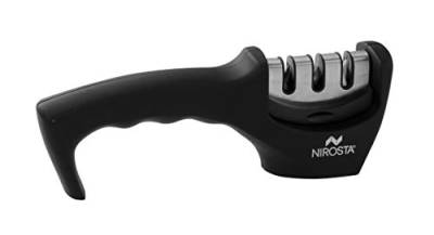 Nirosta FACKELMANN Messerschärfer 3 Stufen, ABS, schwarz und rostfrei von Nirosta