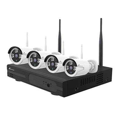 Nivian WiFi 2K-Videoüberwachungskit–8CH-Recorder (ohne HDD) und 4 wasserdichte IP66-Außenkameras–Nachtsicht–Bewegungserkennung und Mensch–Einfache Installation ohne Kabel – Benachrichtigungen in APP von NIVIAN