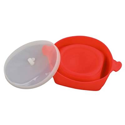 Mikrowellen-Popcorn-Popcorn, Hitzebeständig, Umweltfreundlich, BPA-frei, Mikrowellengeeignete Popcorn-Schüssel für Zuhause (Rot) von Naroote