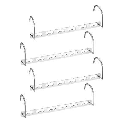 Navaris 4X platzsparende Kleiderbügel Halter - Halter Set für Kleiderbügel platzsparend - Mehrfach Kleiderbügel Organizer - Kleider Organizer Schrank - Multi Purpose Hanger von Navaris