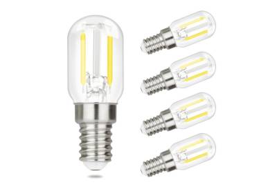 Nettlife LED-Leuchtmittel LED Leuchtmittel E14 Vintage Glühbirnen T22 Lampe Birnen 2W, E14, 4 St., Kaltweiß, 6000K von Nettlife