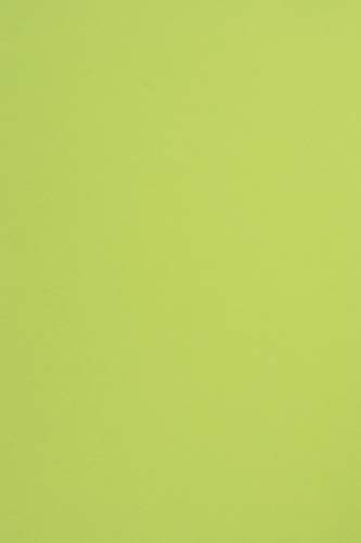 Netuno 100 Blatt Tonpapier Hell-Grün DIN A4 210× 297 mm 115g Sirio Color Lime Feinpapier farbig Bastel-Papier bedruckbar bunt Bastel-Bogen für Einladungen Dankeskarten Tonzeichenpapier hochwertig von Netuno